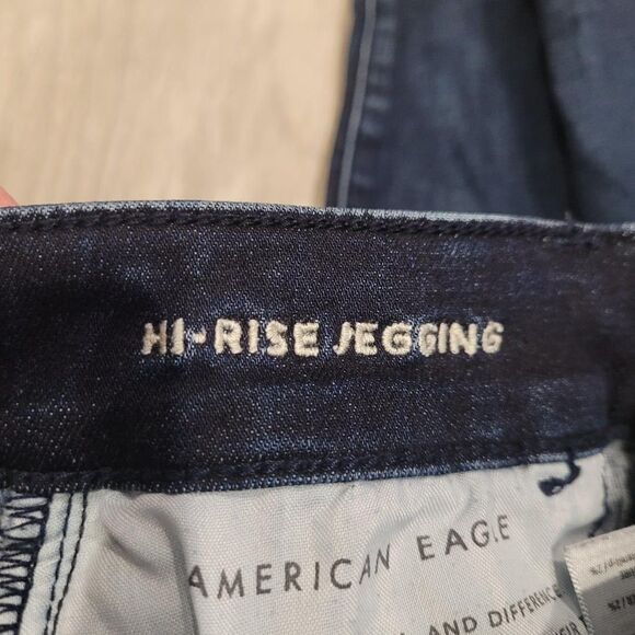 American Eagle Women's Jeans Sz 0 Short High Rise Stretch Jegging Lot of 2 Y2K - Picture 7 of 10